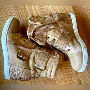 Gfranco Rhinestone Boots Tan